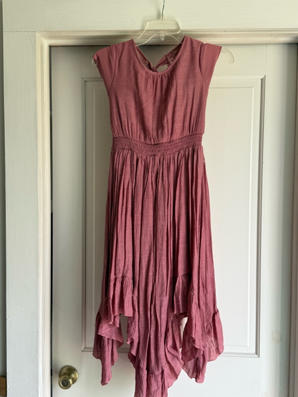 Joyfolie Briley Rose Pink Handkerchief Hem Dress size 7